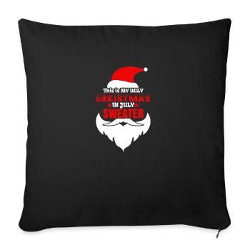 C’est mon vilain noël en juillet design - Housse de coussin décorative 45 x 45 cm - noir - Devant