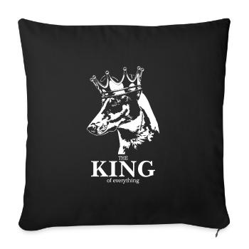 Collie à poil court roi de tout Chiens Wilsigns - Housse de coussin décorative 45 x 45 cm - noir - Devant
