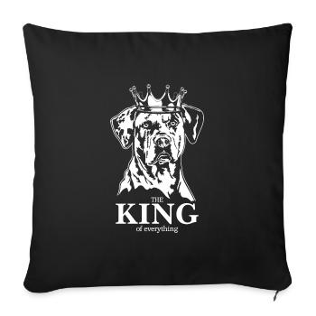Catahoula Chien léopard Roi de tout Wilsigns - Housse de coussin décorative 45 x 45 cm - noir - Devant