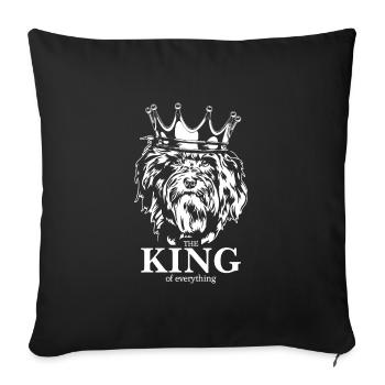 Havaneser King of everything Hunde Wilsigns - Sofakissenbezug 45 x 45 cm - Schwarz - Vorne