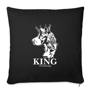 Irish Setter King of everything Dogs Wilsigns - Sofa pillowcase 17,3'' x 17,3'' (45 x 45 cm) - black - Front
