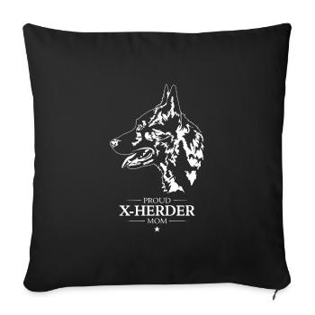 X Herder Maman Chien Chien Wilsigns - Housse de coussin décorative 45 x 45 cm - noir - Devant
