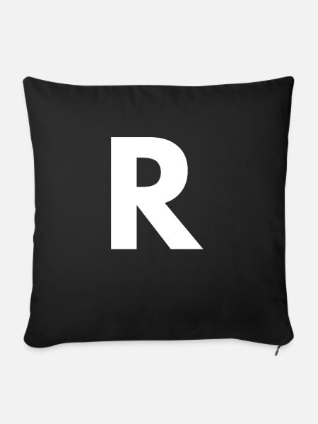 R - Sofakissenbezug 45 x 45 cm - Schwarz