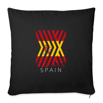 Spain Flag Vintage Spanish Flag Used Look - Sofa pillowcase 17,3'' x 17,3'' (45 x 45 cm) - black - Front