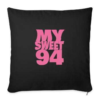 Sweet 94 - Sofa pillowcase 17,3'' x 17,3'' (45 x 45 cm) - black - Front