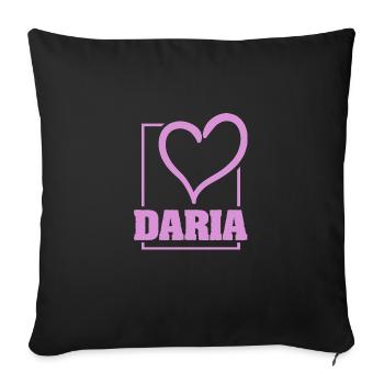 Gift for Daria - Sofa pillowcase 17,3'' x 17,3'' (45 x 45 cm) - black - Front