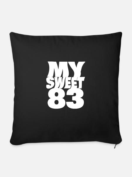 Sweet 83 - Sofakissenbezug 45 x 45 cm - Schwarz