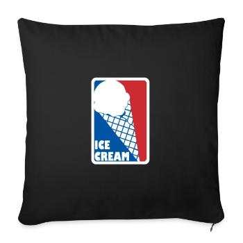 Ice Cream Eis Sommer Logo - Sofakissenbezug 45 x 45 cm - Schwarz - Vorne