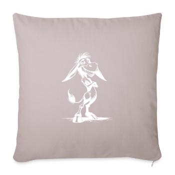 Donkey Cartoon Grinning Long-Eared - Sofa pillowcase 17,3'' x 17,3'' (45 x 45 cm) - light taupe - Front