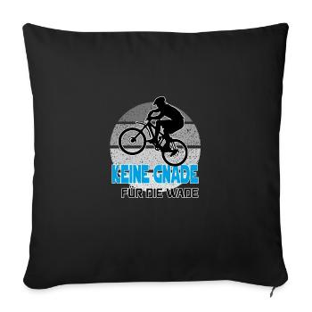 Fahrradfahrer Fahrradkurier Express - Sofakissenbezug 45 x 45 cm - Schwarz - Vorne