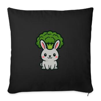 Frère-Lapin - Housse de coussin décorative 45 x 45 cm - noir - Devant