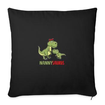 Nanny saurus nanny day mother gift - Sofa pillowcase 17,3'' x 17,3'' (45 x 45 cm) - black - Front