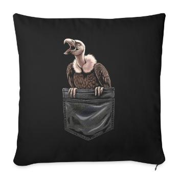 Geier - Sofakissenbezug 45 x 45 cm - Schwarz - Vorne