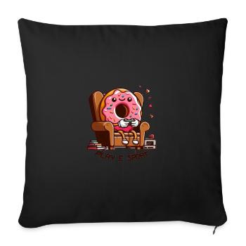 Play Donut - Sofakissenbezug 45 x 45 cm - Schwarz - Vorne