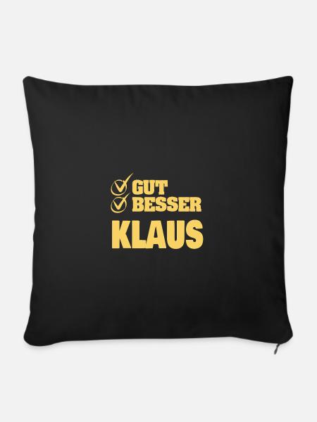 Klaus - Sofakissenbezug 45 x 45 cm - Schwarz