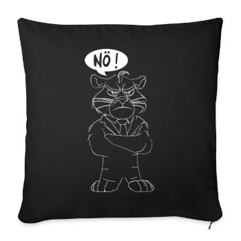 Elegante Bulldogge im Anzug Nein - Sofakissenbezug 45 x 45 cm - Schwarz - Vorne