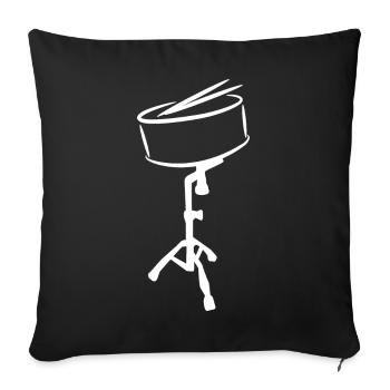 Stirring Drum Sketch - Sofa pillowcase 17,3'' x 17,3'' (45 x 45 cm) - black - Front