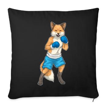 Fuchs Boxer Boxing Gloves Boxing - Sofa pillowcase 17,3'' x 17,3'' (45 x 45 cm) - black - Front