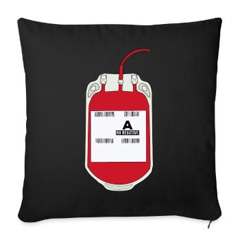 A Negative Blood Bag - Sofa pillowcase 17,3'' x 17,3'' (45 x 45 cm) - black - Front