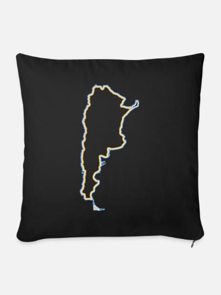 Argentinien - Sofakissenbezug 45 x 45 cm - Schwarz