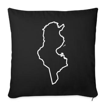 Silhouette Country Contour Imprimé - Housse de coussin décorative 45 x 45 cm - noir - Devant