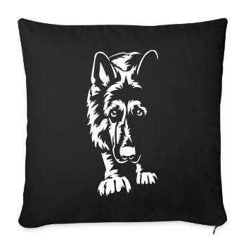 German Shepherd "Black Edition" - Sofa pillowcase 17,3'' x 17,3'' (45 x 45 cm) - black - Front