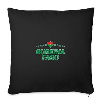 Burkina Faso - Housse de coussin décorative 45 x 45 cm - noir - Devant
