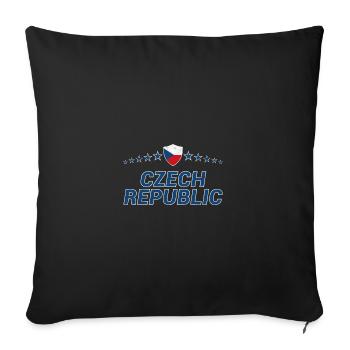 Tschechische Republik - Sofakissenbezug 45 x 45 cm - Schwarz - Vorne