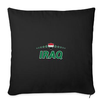 Iraq - Sofa pillowcase 17,3'' x 17,3'' (45 x 45 cm) - black - Front