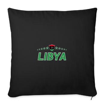 Libyen - Sofakissenbezug 45 x 45 cm - Schwarz - Vorne