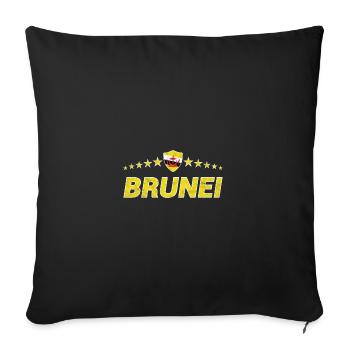 Brunei - Sofa pillowcase 17,3'' x 17,3'' (45 x 45 cm) - black - Front