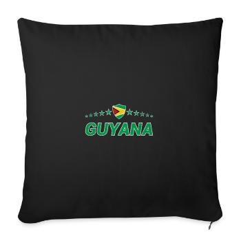 Guyana - Housse de coussin décorative 45 x 45 cm - noir - Devant