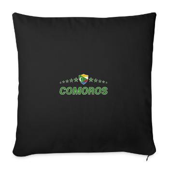 Comoros - Sofa pillowcase 17,3'' x 17,3'' (45 x 45 cm) - black - Front