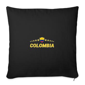 Colombie - Housse de coussin décorative 45 x 45 cm - noir - Devant