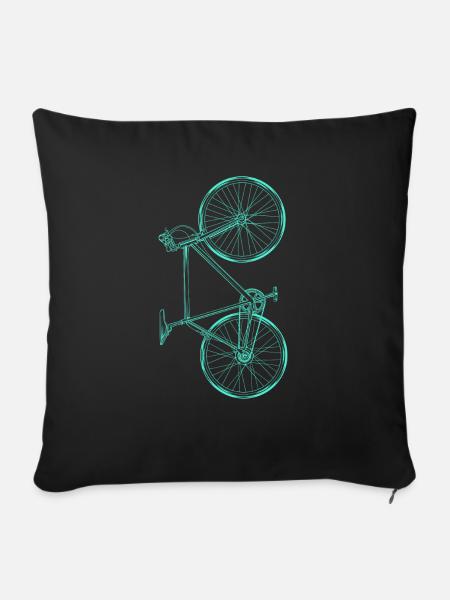 Fahrrad - Sofakissenbezug 45 x 45 cm - Schwarz