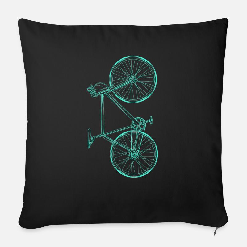 Fahrrad - Sofakissenbezug 45 x 45 cm - Schwarz