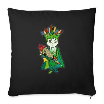 Hurray start of school - Sofa pillowcase 17,3'' x 17,3'' (45 x 45 cm) - black - Front