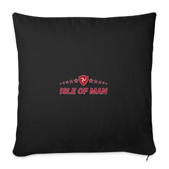 Isle Of Man - Sofa pillowcase 17,3'' x 17,3'' (45 x 45 cm) - black - Front