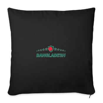 Bangladesh - Sofa pillowcase 17,3'' x 17,3'' (45 x 45 cm) - black - Front