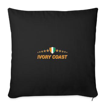 Ivory Coast - Sofa pillowcase 17,3'' x 17,3'' (45 x 45 cm) - black - Front