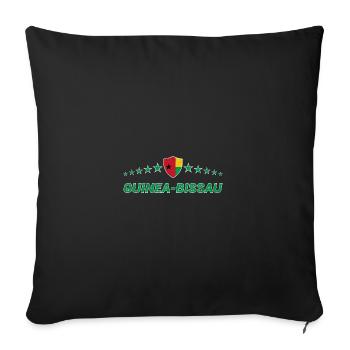 Guinea-Bissau - Sofa pillowcase 17,3'' x 17,3'' (45 x 45 cm) - black - Front