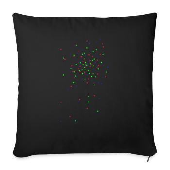 chad Räppli flakes - Sofa pillowcase 17,3'' x 17,3'' (45 x 45 cm) - black - Front