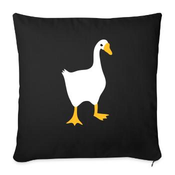 VERY angry white goose - Sofa pillowcase 17,3'' x 17,3'' (45 x 45 cm) - black - Front