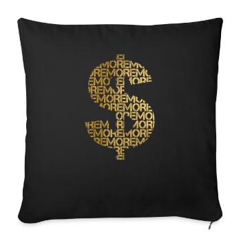 Dollar - Sofakissenbezug 45 x 45 cm - Schwarz - Vorne