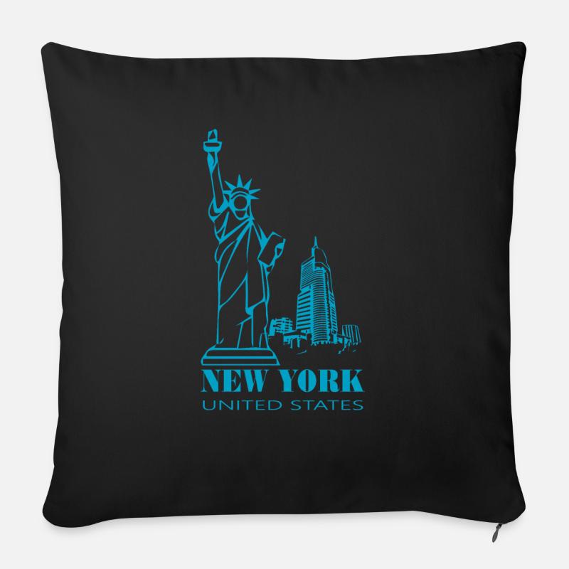 New York - Sofakissenbezug 45 x 45 cm - Schwarz