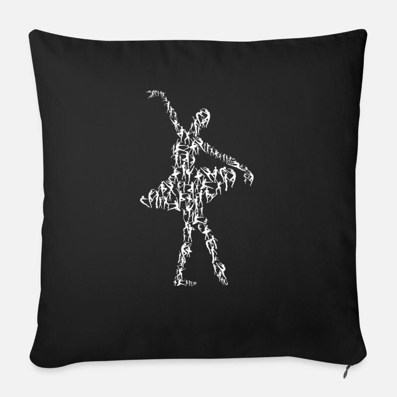 Ballerina Tänzerin Ballett Leidenschaft Tutu - Sofakissenbezug 45 x 45 cm - Schwarz