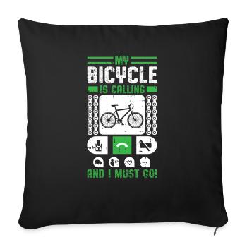 Pour faire du vélo - Housse de coussin décorative 45 x 45 cm - noir - Devant