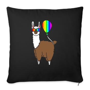LGBT - Sofakissenbezug 45 x 45 cm - Schwarz - Vorne
