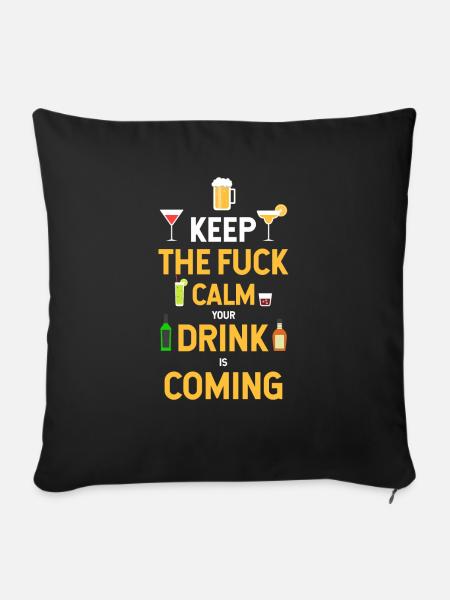 Barman Cocktail Bartender Barkeeper - Sofakissenbezug 45 x 45 cm - Schwarz