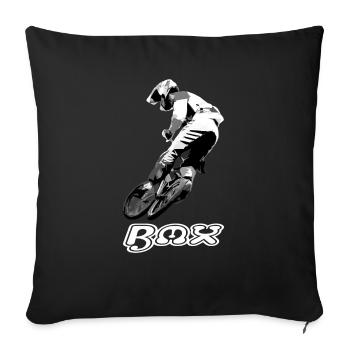 BMX Race Racing Mountainbike Motocross - Sofakissenbezug 45 x 45 cm - Schwarz - Vorne